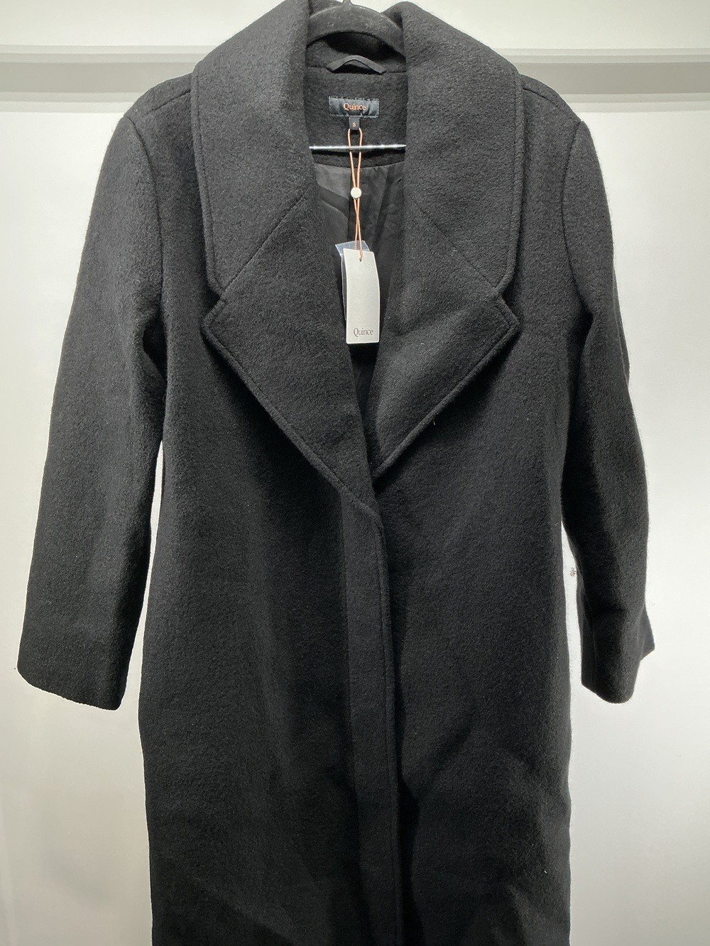 100% Merino Wool Shawl Collar Long Coat